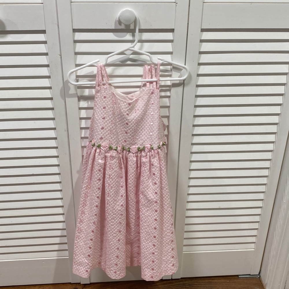 Size 4T Bonnie Jean, pink spaghetti strap dress.